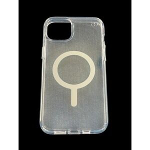 W5-U Speck Presidio Perfect-Clear with Chrome MagSafe Case - iPhone 15 / 14 Plus